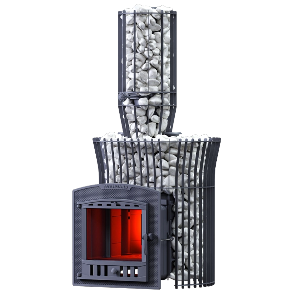Печь Банная AVANGARD ЗК 25 (М) Ураган Круг. сетка