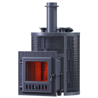 Печь Банная AVANGARD ЗК 25 (М) Ураган Круг. сетка