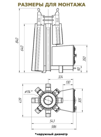 Печь из нерж.стали "Varma" 16 ГАЗ закрытая каменка