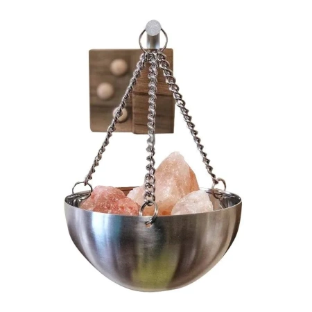 Аромачаша 15 см нерж с гималайской солью